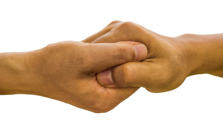 holding hands